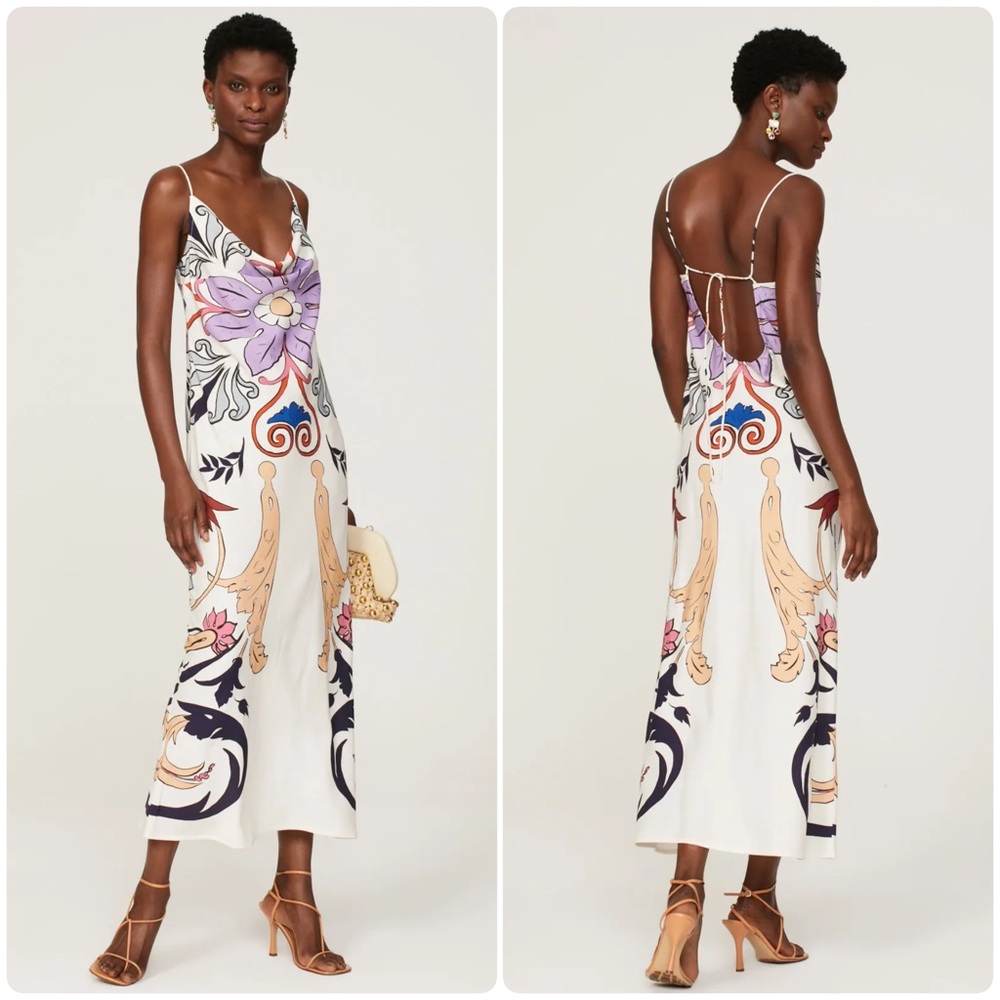 Carolina K slip dress Floral Print Maxi size L